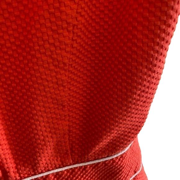 Alexandra Bartlett Orange Sleeveless A-Line Lined Dress Crochet Button Size 4 - Picture 4 of 8